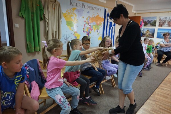 Kura Szyszka w bibliotece