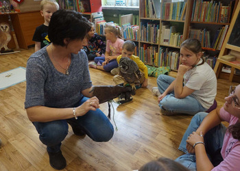 Ekologiczne hece w bibliotece z sową Olą