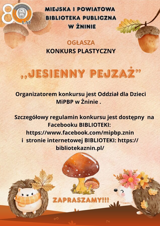 Ogłaszamy jesienny konkurs plastyczny dla dzieci