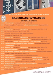 Kalendarz wydarzeń listopad 2025