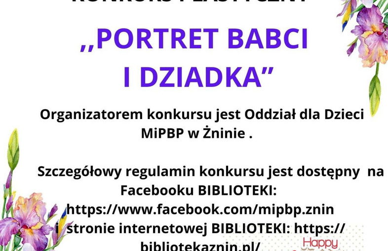 Ogłaszamy konkurs plastyczny dla dzieci z okazji Dnia Babci i Dziadka