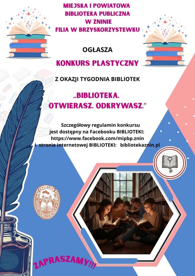 Konkurs plastyczny dla dzieci z okazji Tygodnia Bibliotek 2026