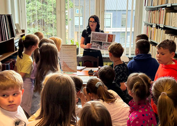 Lekcja biblioteczna dla uczniów Szkoły Podstawowej nr 1 w Żninie
